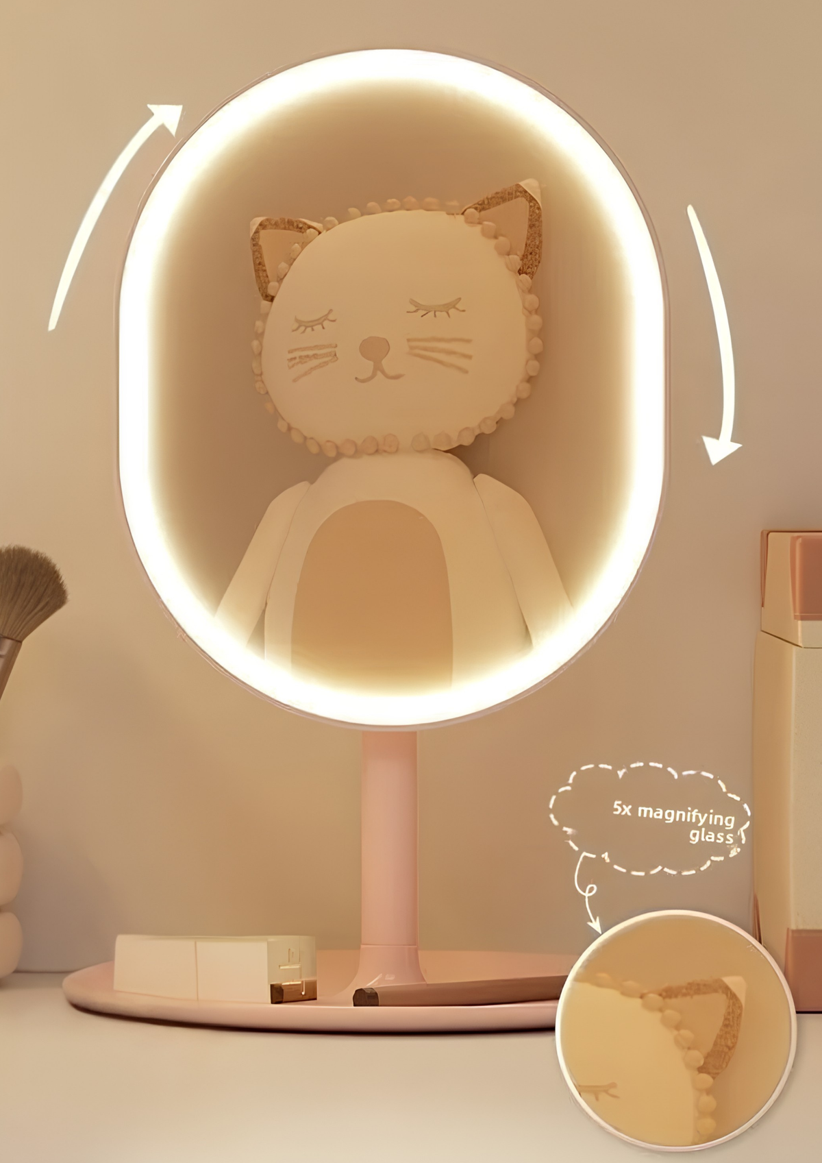 LED Vanity Makeup Mirror | 5x Magnifying Mirror