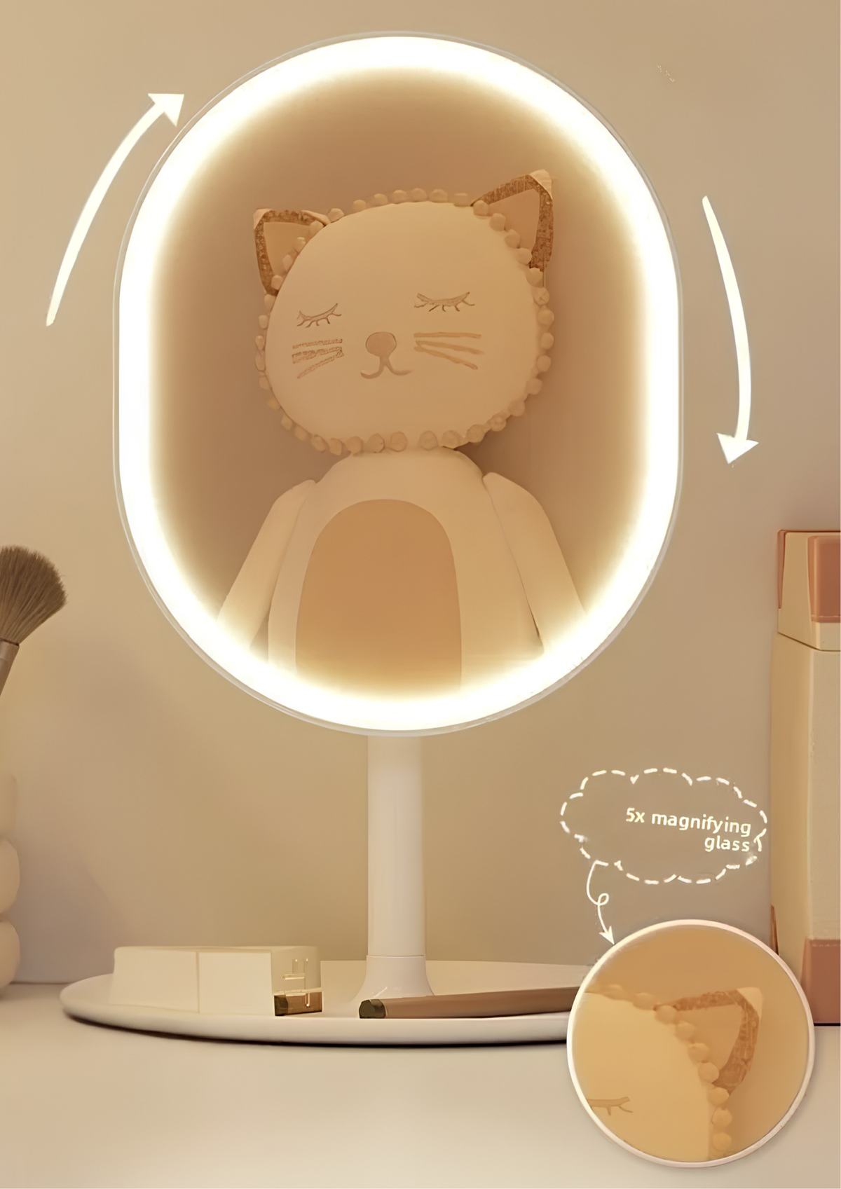 LED Vanity Makeup Mirror | 5x Magnifying Mirror