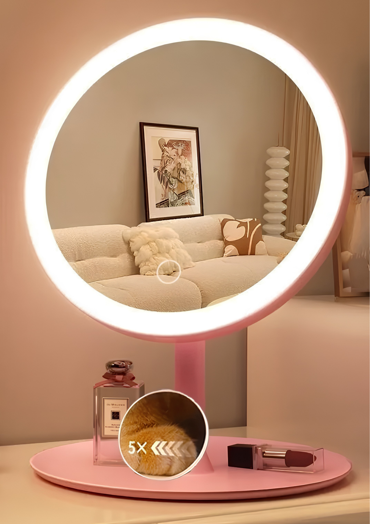 LED Vanity Makeup Mirror | 5x Magnifying Mirror