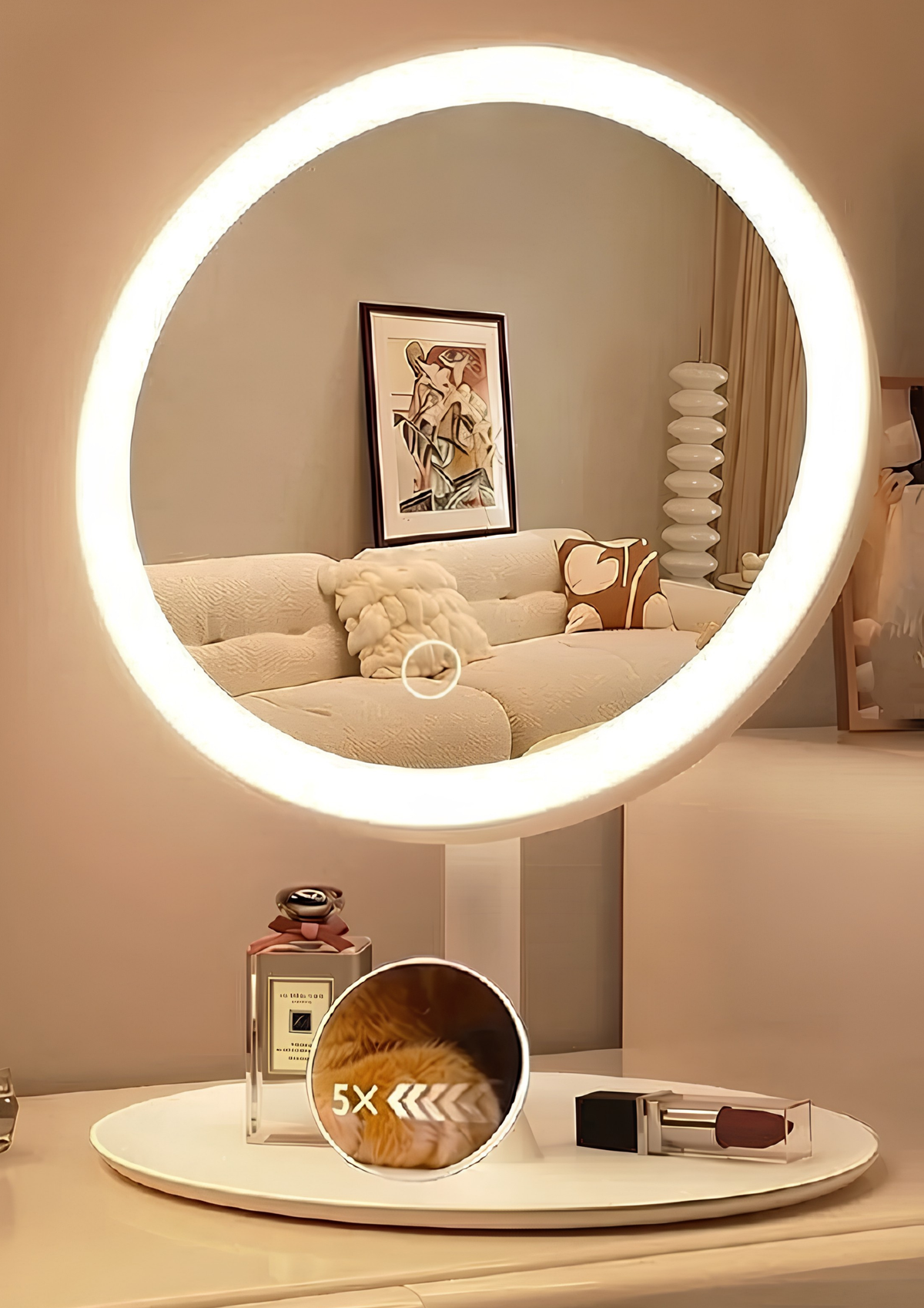 LED Vanity Makeup Mirror | 5x Magnifying Mirror
