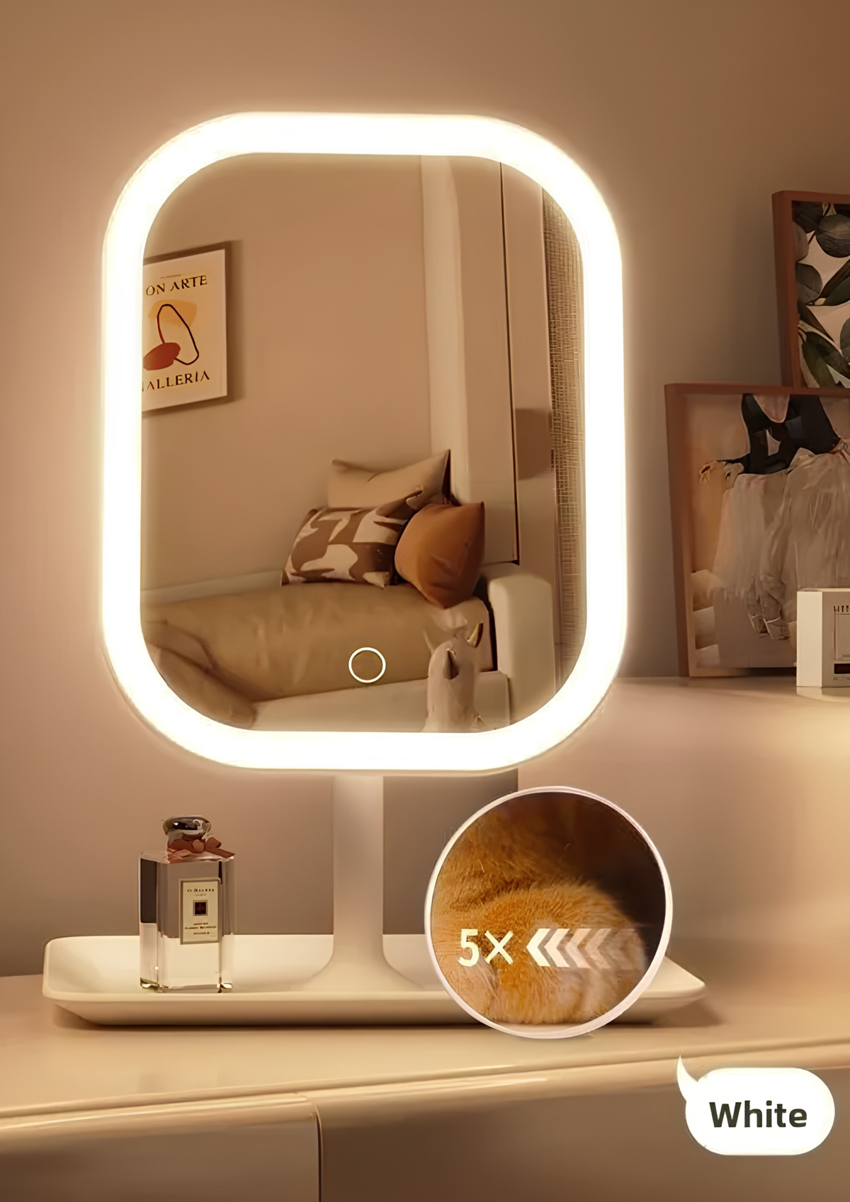 LED Vanity Makeup Mirror | 5x Magnifying Mirror