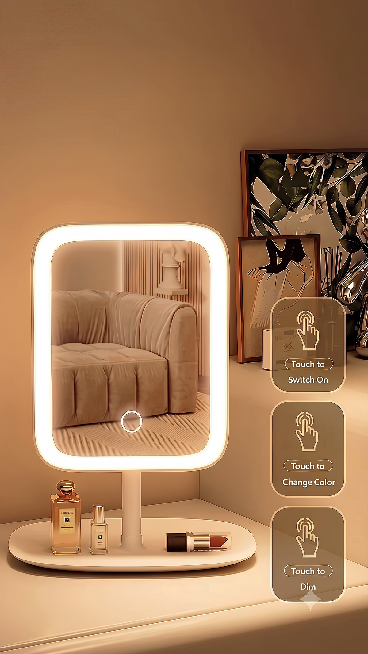 LED Vanity Makeup Mirror | 5x Magnifying Mirror